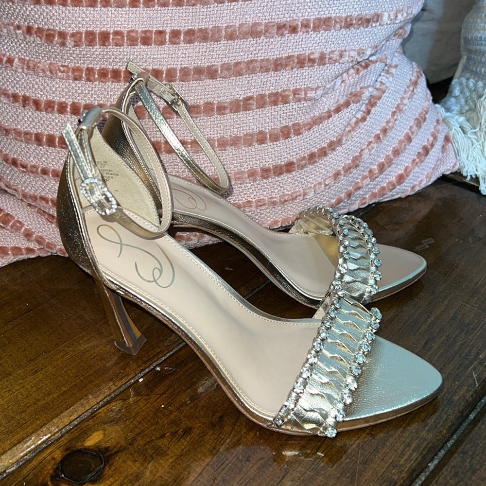 Sam Edelman‎ Evelynn Heels in Gold Leaf- 7
